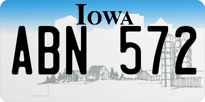 IA license plate ABN572