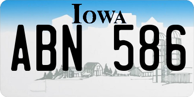 IA license plate ABN586