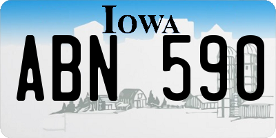 IA license plate ABN590