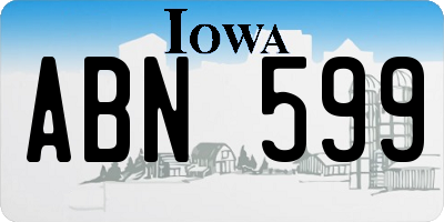 IA license plate ABN599