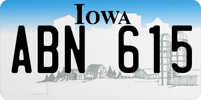 IA license plate ABN615