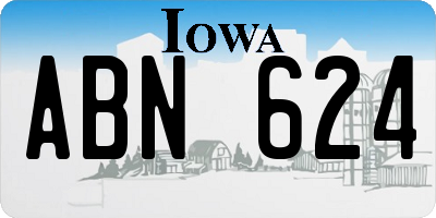 IA license plate ABN624