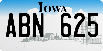 IA license plate ABN625