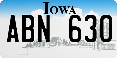 IA license plate ABN630