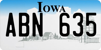 IA license plate ABN635