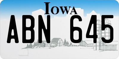 IA license plate ABN645