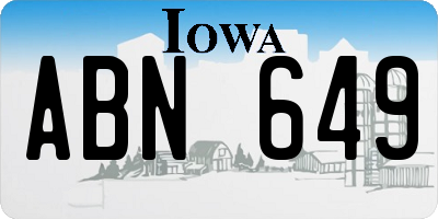 IA license plate ABN649