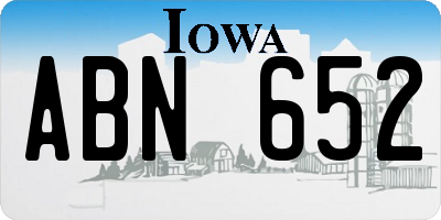 IA license plate ABN652