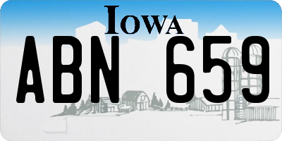 IA license plate ABN659