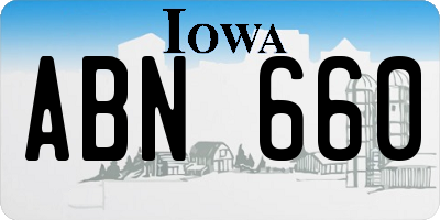 IA license plate ABN660