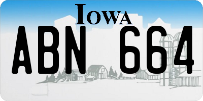 IA license plate ABN664