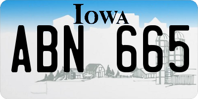 IA license plate ABN665