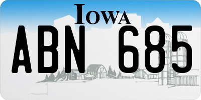 IA license plate ABN685