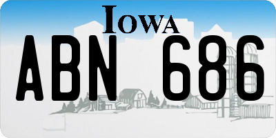 IA license plate ABN686