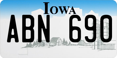 IA license plate ABN690