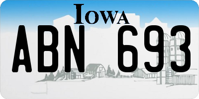 IA license plate ABN693