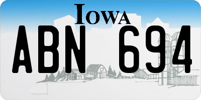 IA license plate ABN694
