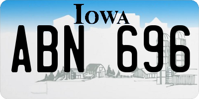 IA license plate ABN696