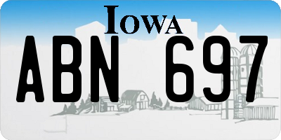 IA license plate ABN697