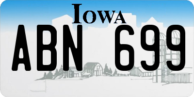 IA license plate ABN699