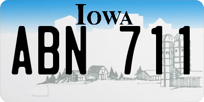 IA license plate ABN711