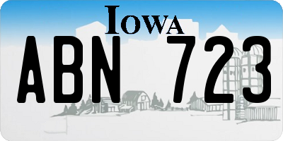 IA license plate ABN723