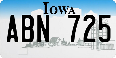 IA license plate ABN725