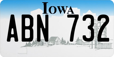 IA license plate ABN732