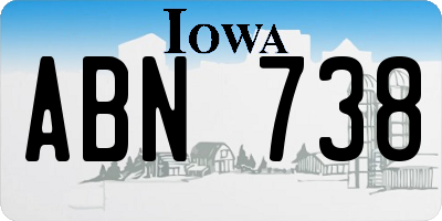 IA license plate ABN738