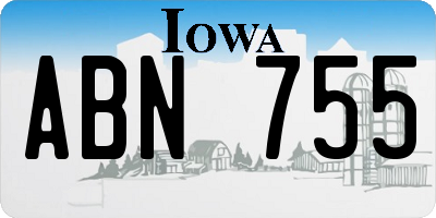 IA license plate ABN755