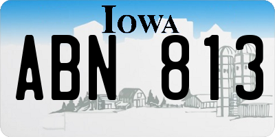 IA license plate ABN813