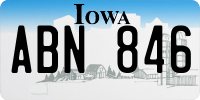 IA license plate ABN846