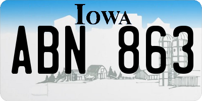 IA license plate ABN863