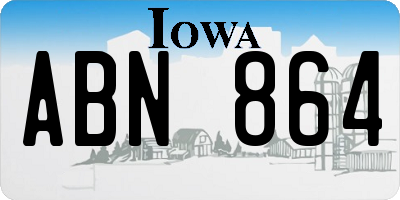 IA license plate ABN864