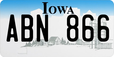 IA license plate ABN866