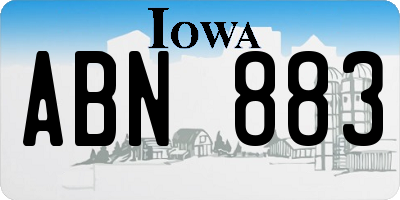 IA license plate ABN883