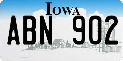 IA license plate ABN902