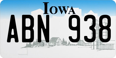 IA license plate ABN938