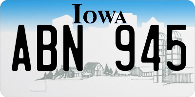 IA license plate ABN945