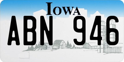 IA license plate ABN946