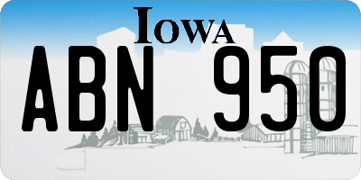 IA license plate ABN950