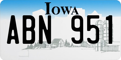 IA license plate ABN951