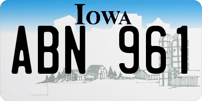 IA license plate ABN961