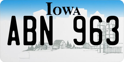 IA license plate ABN963