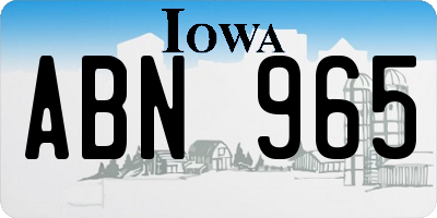 IA license plate ABN965