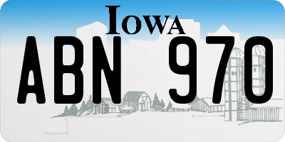IA license plate ABN970