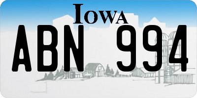 IA license plate ABN994