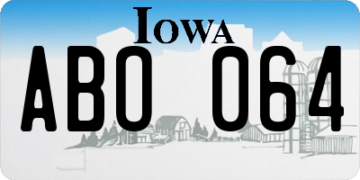 IA license plate ABO064