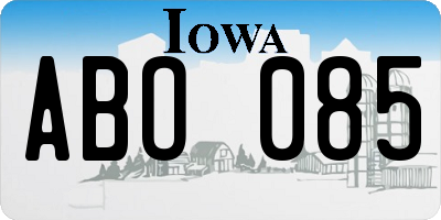 IA license plate ABO085