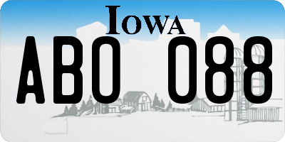 IA license plate ABO088